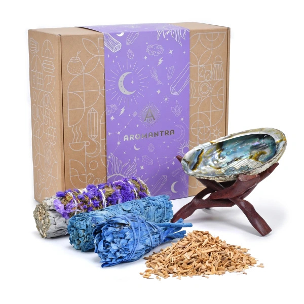 Cofanetto regalo esoterico: incensi naturali + accessori