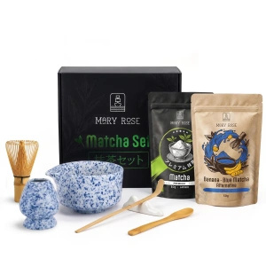 Set regalo per Matcha Latte colorato: Matcha + Blue Matcha + accessori