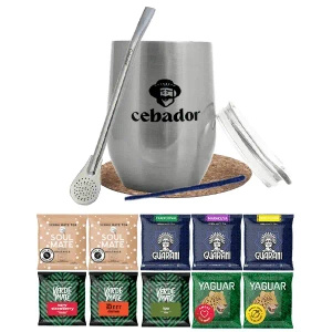 Set di Yerba Mate: campioni 10x50g + TermoLid + Bombilla