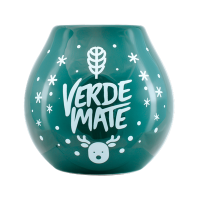 Calabash in ceramica con logo Verde Mate - Winter Time 350ml