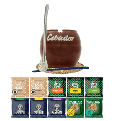 Set di Yerba Mate 10x50g Tazza di mate + Bombilla