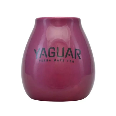 Calabash in ceramica con logo Yaguar (viola) 350ml