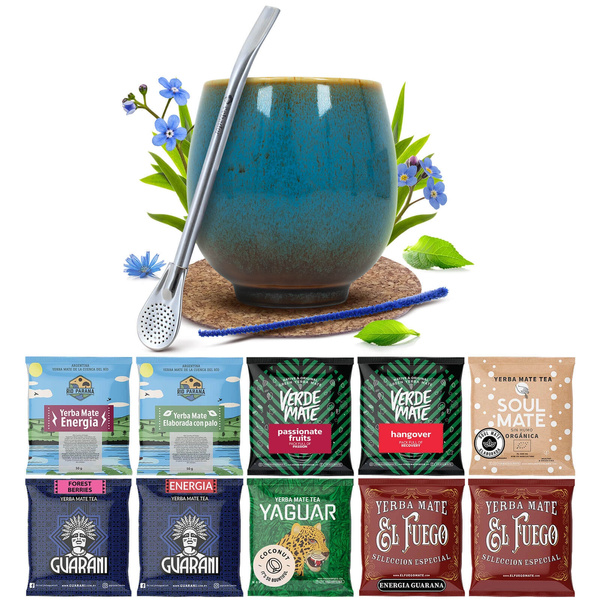 Set di campioni di Yerba Mate 10x50g 500g + accessori